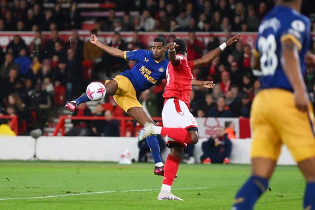 Alexander Isak produces a fine finish (Photo by Shaun Botterill/Getty Images) 