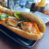 Traditional bánh mì with tofu at Wonderpho