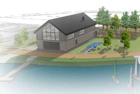 The new leisure facility will provide a hub for water sports and a restaurant space.