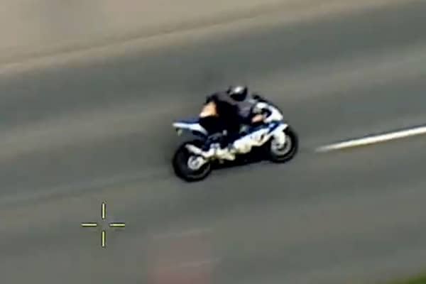 Speeding motorcyclist knocked off bike by police in Nottinghamshire 