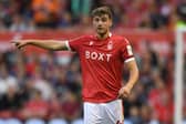 Riley Harbottle of Nottingham Forest during the Carabao Cup First Round match between Nottingham Forest and Bradford City at City Ground on August 11, 2021 in Nottingham, England. 