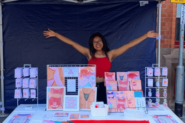  Feminist artist prepares for charity event in aid of breast cancer research