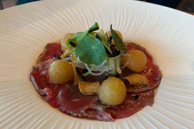 The beef fillet tataki was also perfectly cooked and beautifully presented