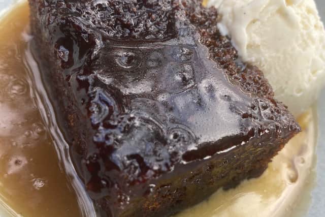 The gluten free sticky toffee pudding
