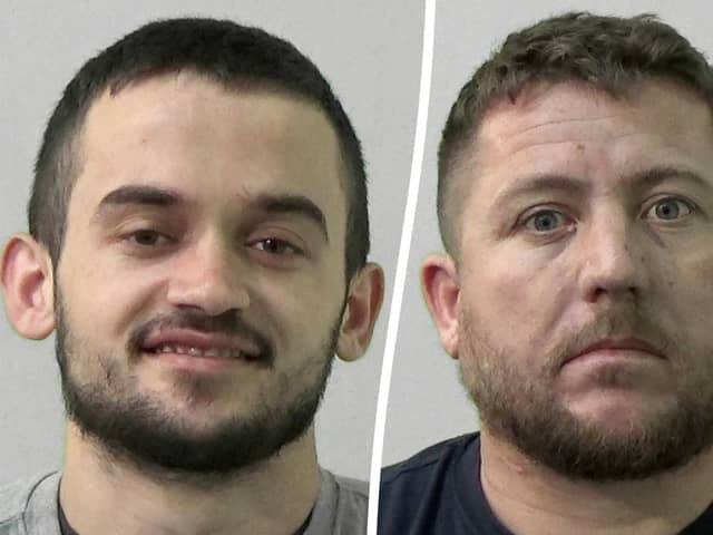 Cops discovered a massive stash of cannabis hidden in a derelict building in Alnwick, Northumberland, with about 600 plants being grown in several rooms.
Two Albanian men found in the three-storey property have been jailed for six months each - Klajdi Shehu, 23, left, and Klajdi Miraka, 33
