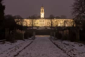 Snow at Trent Building, University of Nottingham