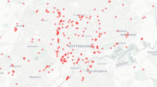 Map shows Japanese Knotweed hotspots in Nottingham