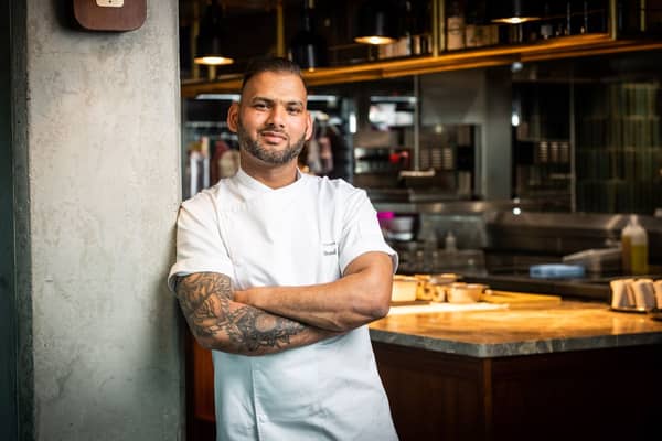 Hira Thakur is Head Chef at Cleaver & Wake where he and his team create dishes such as spiced risotto with lemon yogurt and samphire | Image Cleaver & Wake - Hira Thakur