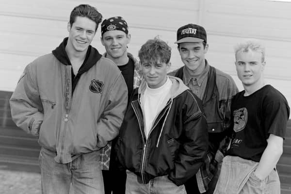 Baby-faced members of Take That performed at the Black Orchid in the 90s. Picture of the band from the Getty archives. 