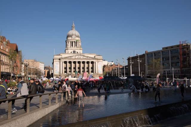 Nottingham market square is the UK’s largest public space after Trafalgar Square