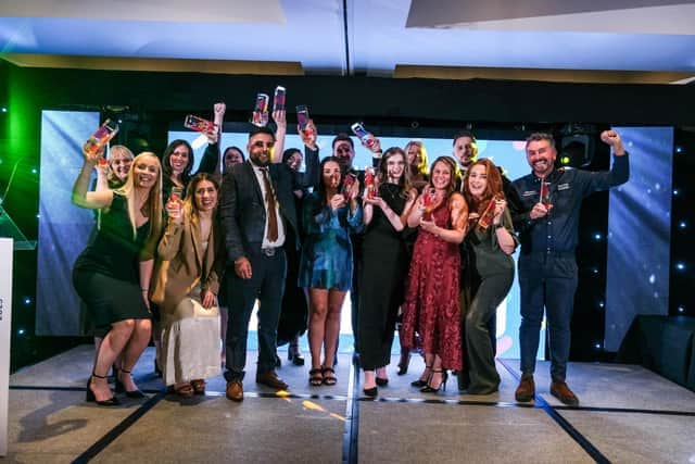 Winners celebrate at the Derbyshire and Nottinghamshire Apprenticeship Awards 2023