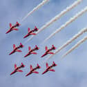 The Red Arrows will do a flypast this week and the flight path will take the iconic jets near to Nottinghamshire  