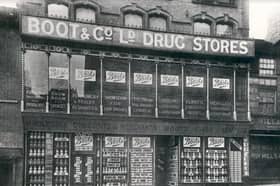 A view of the Boots store in Goose Gate in 1896 from the Boots Archive 