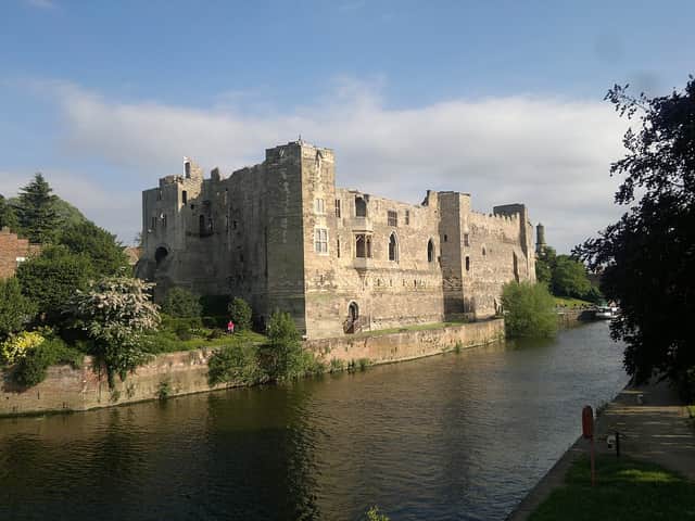 Newark Castle stands proudly along the banks of the River Trent