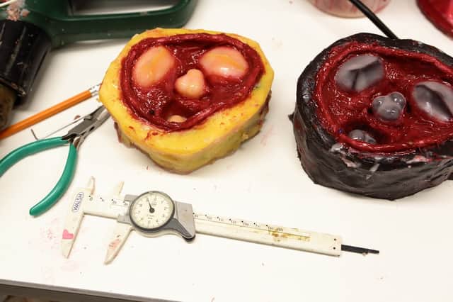 The frighteningly realistic replica body parts are helping to train future surgeons 