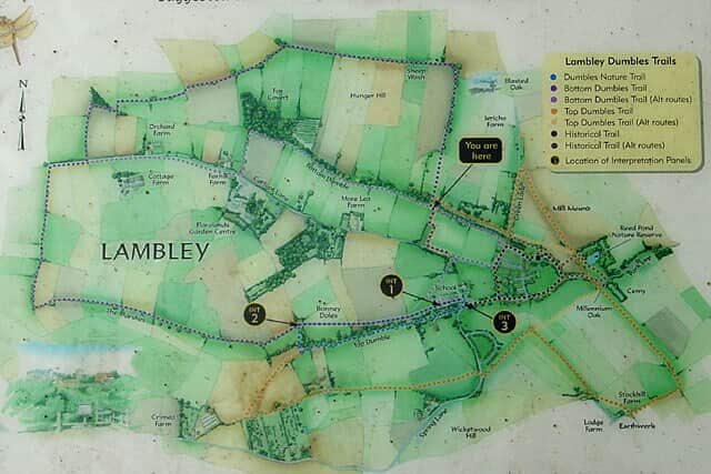Map of the Lambley Dumbles 