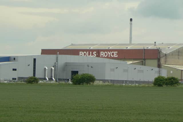 The Rolls Royce factory near RAF Hucknall where the 'Flying Bedstead' was developed 