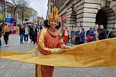 Nottingham Puppet Festival 2024 saw the Mahogany parade on Old Market Square | Photo Ria Ghei