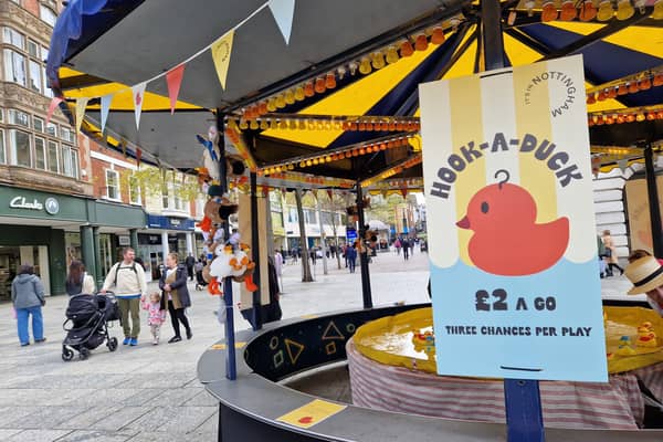 One of the entrances to Ay Up Market has a Hook A Duck stall setting the scene for a fun day out | Photo Ria Ghei