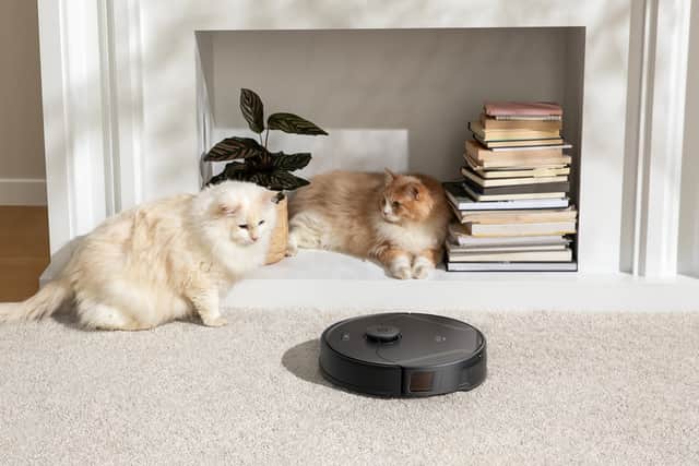 While the robot performs best on hard floors, its performance on carpet is still impressive