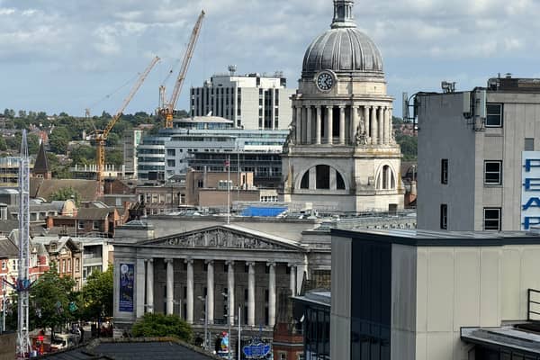 View from car park of Nottingham skyline 