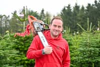 Owner Toby Ryley at Friezeland Christmas tree farm 