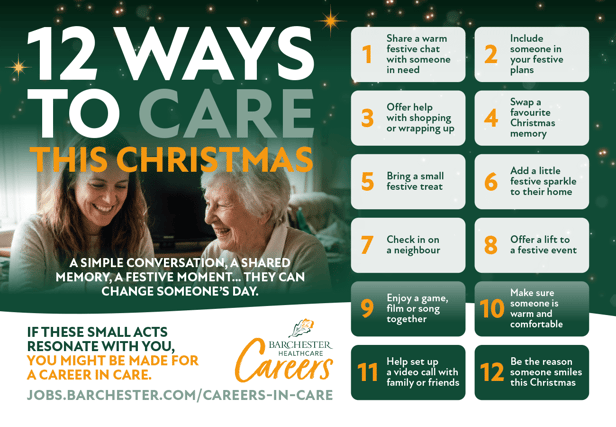 According to Barchester, these gestures reflect patience and practical support carers demonstrate every day.