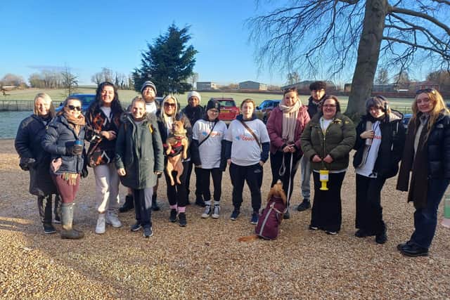 Staff and patients from Cygnet Maple House take part in charity walk