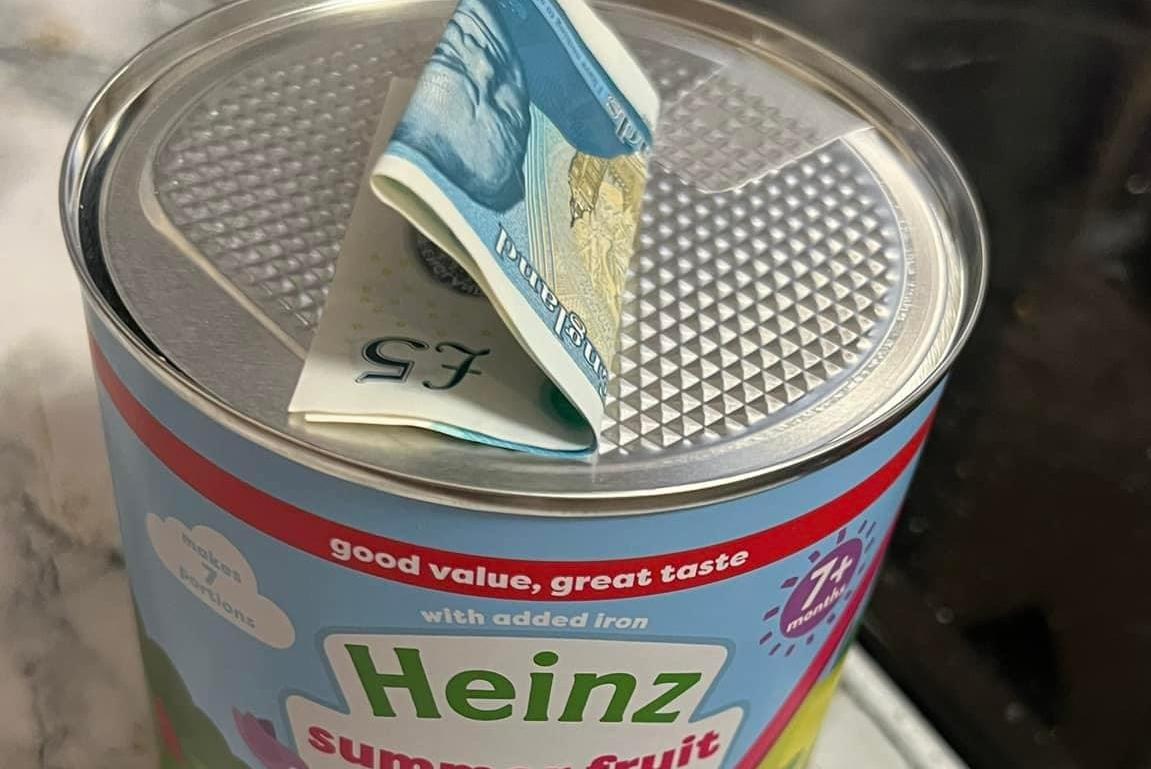 'I found £5 tucked into the tub of baby food I bought - it was a huge shock'