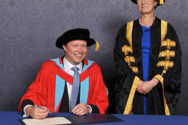 From left, David Woolger, CEO of Cerca, and University of Nottingham President and Vice-Chancellor Professor Jane Norman