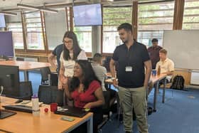 Students taking part in GoogleDeepmind workshop. University of Nottingham