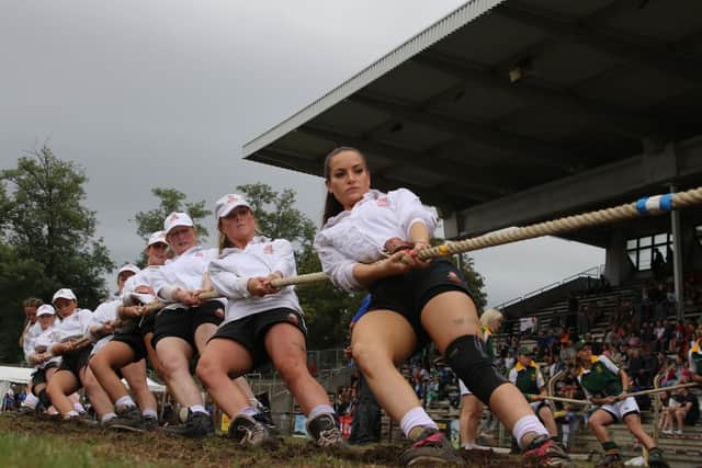 England ladies team competing at the 2024 World Championships in Mannheim, Germany