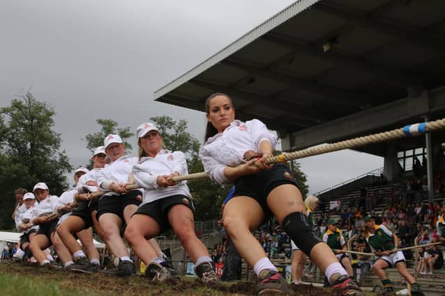 England ladies team competing at the 2024 World Championships in Mannheim, Germany